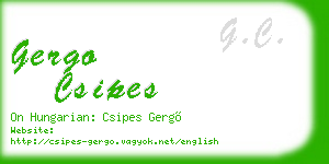 gergo csipes business card