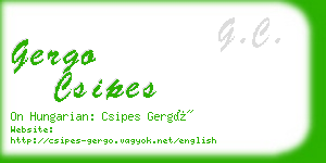 gergo csipes business card